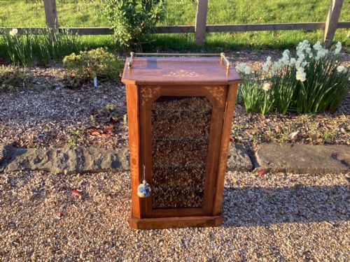 victorian burr walnut music cabinet - CATEGORY: ANTIQUE CABINETS - DATED VICTORIAN