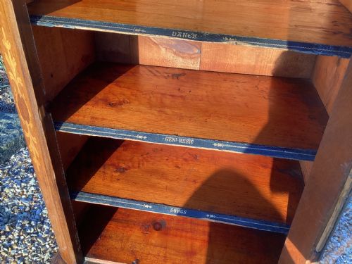 VICTORIAN BURR WALNUT MUSIC CABINET - ADDITIONAL PHOTO 9