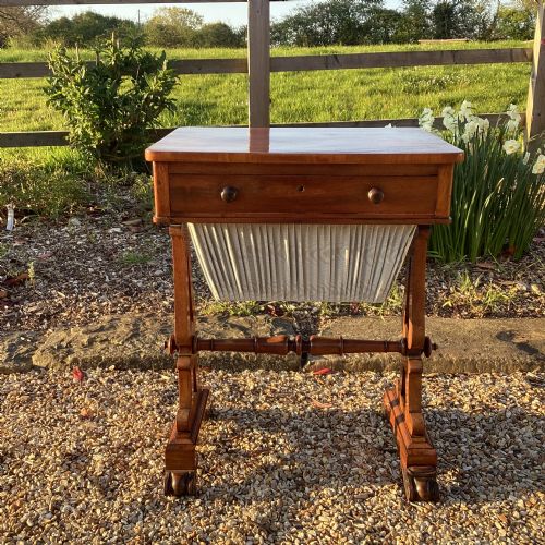 a victorian mahogany sewing work table - CATEGORY: ANTIQUE TABLES - DATED VICTORIAN