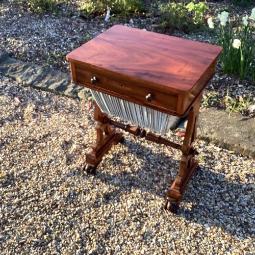 A VICTORIAN MAHOGANY SEWING WORK TABLE - ADDITIONAL PHOTO 2