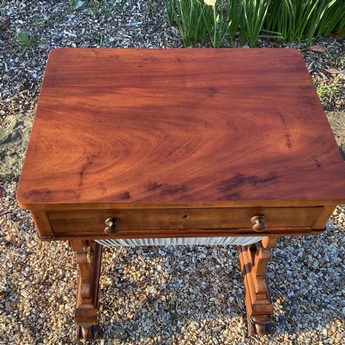 A VICTORIAN MAHOGANY SEWING WORK TABLE - ADDITIONAL PHOTO 12