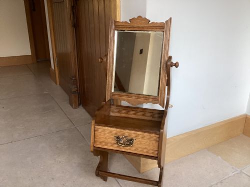 EDWARDIAN ARTS AND CRAFTS OAK VANITY UNIT - ADDITIONAL PHOTO 1