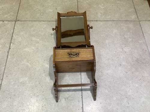 EDWARDIAN ARTS AND CRAFTS OAK VANITY UNIT - ADDITIONAL PHOTO 7