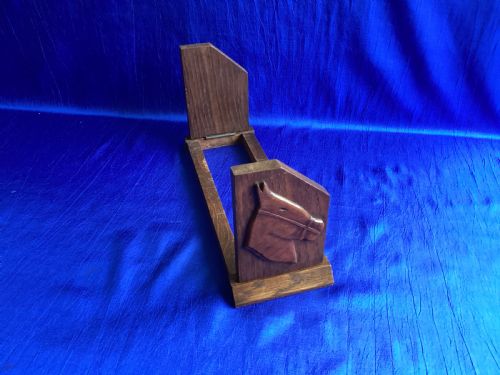VINTAGE ART DECO HORSES OAK BOOK SHELF - ADDITIONAL PHOTO 4