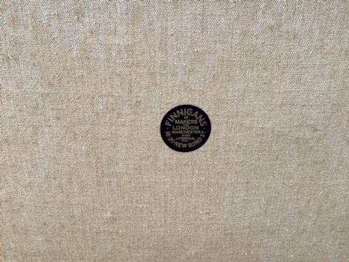 ANTIQUE FINNEGANS LEATHER AND FABRIC TRAVEL TRUNK - ADDITIONAL PHOTO 8