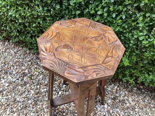fig 1. Liberty & Co Japanese carved Arts and Crafts plant stand