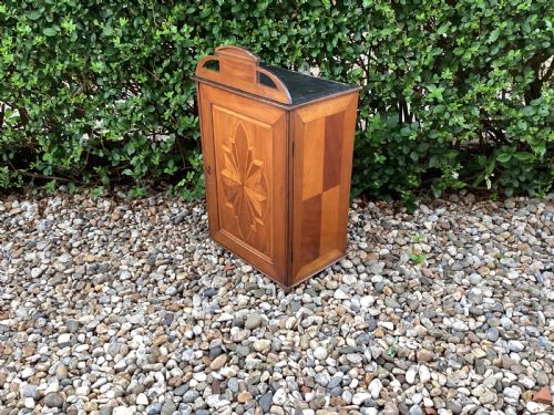 ANTIQUE FRENCH MARQUETRY SMALL HANGING CUPBOARD - ADDITIONAL PHOTO 1