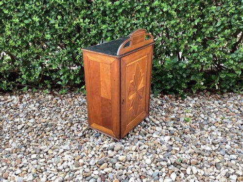 ANTIQUE FRENCH MARQUETRY SMALL HANGING CUPBOARD - ADDITIONAL PHOTO 2
