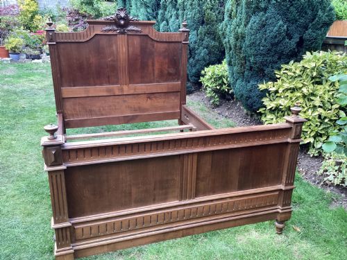 ANTIQUE VICTORIAN FRENCH WALNUT DOUBLE BED - ADDITIONAL PHOTO 6