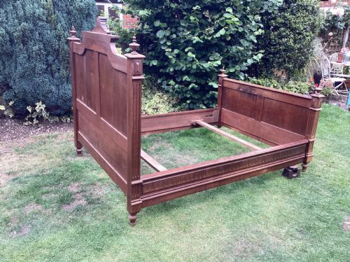 ANTIQUE VICTORIAN FRENCH WALNUT DOUBLE BED - ADDITIONAL PHOTO 8