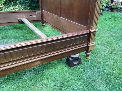 ANTIQUE VICTORIAN FRENCH WALNUT DOUBLE BED - ADDITIONAL PHOTO 9