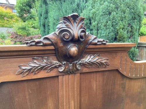ANTIQUE VICTORIAN FRENCH WALNUT DOUBLE BED - ADDITIONAL PHOTO 14