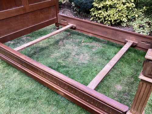 ANTIQUE VICTORIAN FRENCH WALNUT DOUBLE BED - ADDITIONAL PHOTO 16
