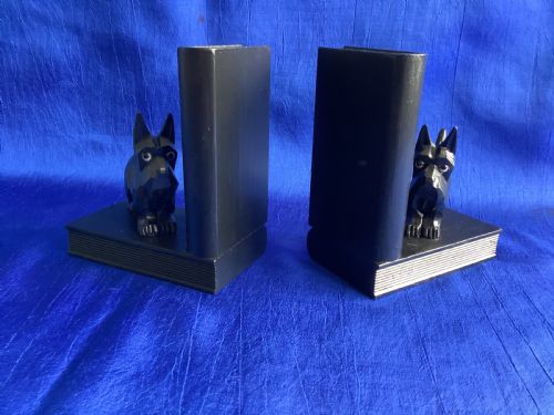 ANTIQUE ART DECO SCOTTIE WESTIE BOOK ENDS - ADDITIONAL PHOTO 1