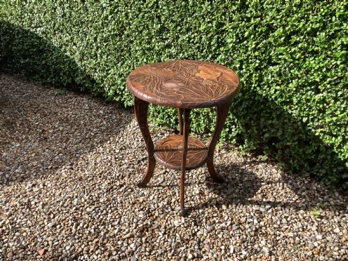 Antique Liberty and Co Japanese Carved Side Table
