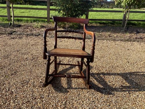 antique georgian mahogany childs rocking chair - CATEGORY: ANTIQUE CHAIRS - DATED GEORGIAN