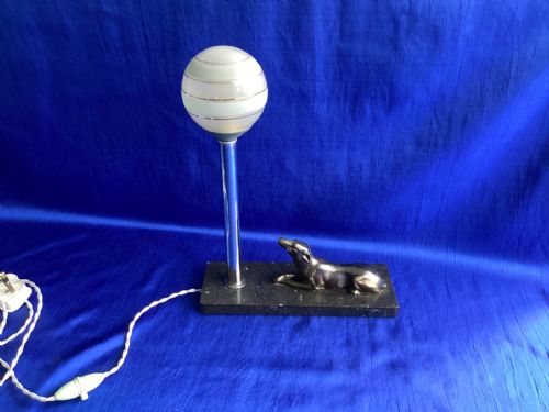 ART DECO FRENCH MARBLE TABLE LAMP - ADDITIONAL PHOTO 2