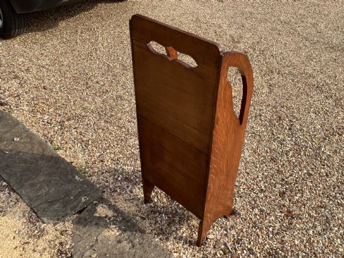 EDWARDIAN OAK NEWSPAPERMAGAZINE RACK - ADDITIONAL PHOTO 7