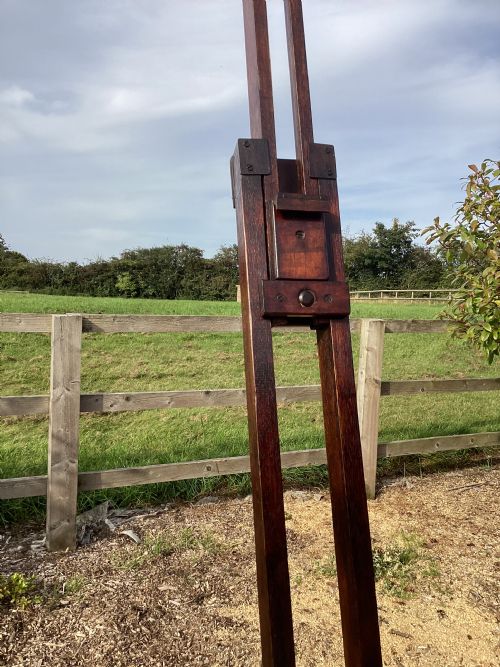 ANTIQUE VICTORIAN MAHOGANY STUDIO ARTISTS EASEL - ADDITIONAL PHOTO 6