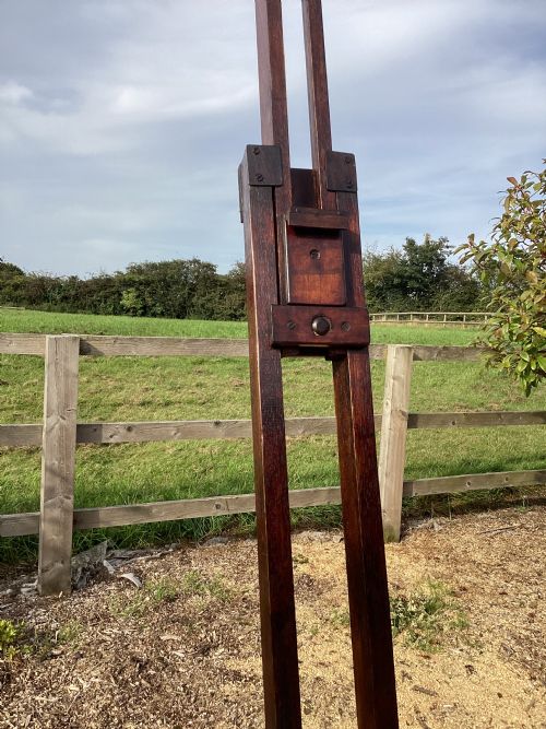 ANTIQUE VICTORIAN MAHOGANY STUDIO ARTISTS EASEL - ADDITIONAL PHOTO 7