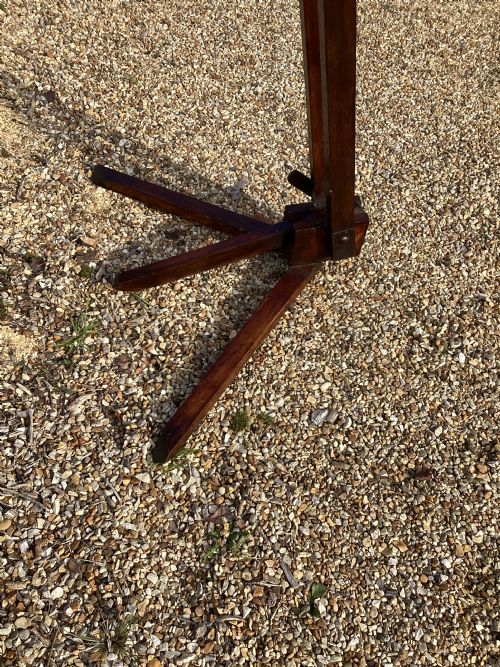 ANTIQUE VICTORIAN MAHOGANY STUDIO ARTISTS EASEL - ADDITIONAL PHOTO 8