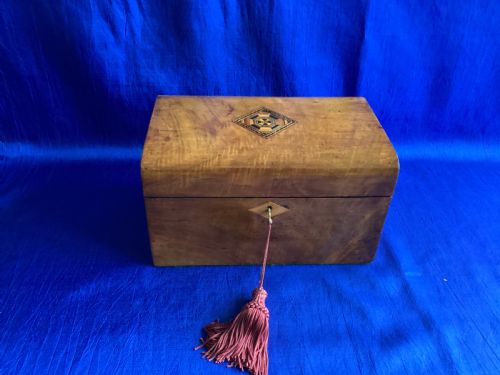 VICTORIAN WALNUT DOMED JEWELLERY BOX - ADDITIONAL PHOTO 1