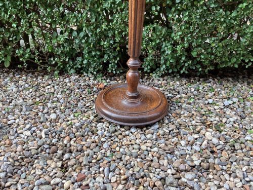 EDWARDIAN OAK STANDARD LAMP - ADDITIONAL PHOTO 6