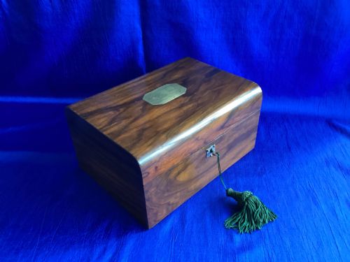 VICTORIAN MAHOGANY DOMED JEWELLERY BOX - ADDITIONAL PHOTO 1