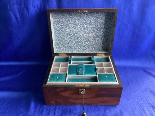 VICTORIAN MAHOGANY DOMED JEWELLERY BOX - ADDITIONAL PHOTO 5