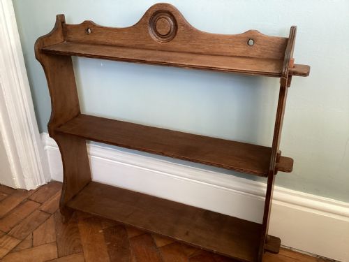 EDWARDIAN OAK WALL SHELF - ADDITIONAL PHOTO 3