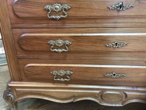 ANTIQUE WALNUT FRENCH LOUIS XV COMMODE CHEST - ADDITIONAL PHOTO 6