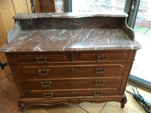ANTIQUE WALNUT FRENCH LOUIS XV COMMODE CHEST - ADDITIONAL PHOTO 23
