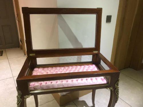 ANTIQUE FRENCH WALNUT BIJOUTERIE CABINET - ADDITIONAL PHOTO 1