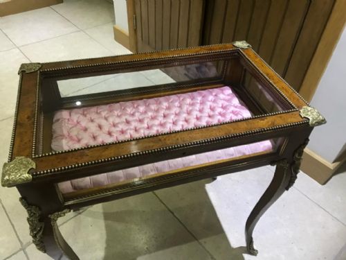 ANTIQUE FRENCH WALNUT BIJOUTERIE CABINET - ADDITIONAL PHOTO 13