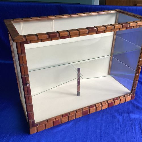 ANTIQUE ART DECO GLASS DISPLAY CASE - ADDITIONAL PHOTO 2