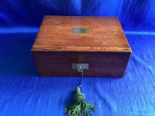 VICTORIAN ROSEWOOD JEWELLERYWATCH BOX - ADDITIONAL PHOTO 1