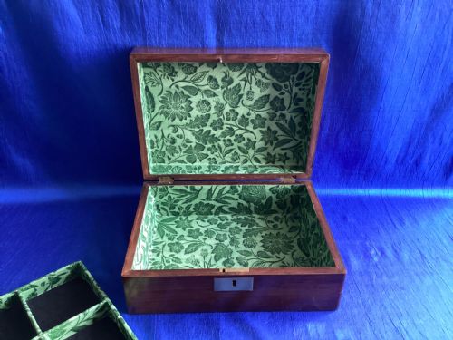 VICTORIAN ROSEWOOD JEWELLERYWATCH BOX - ADDITIONAL PHOTO 6