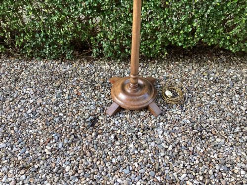 ART DECO WALNUT STANDARD LAMP - ADDITIONAL PHOTO 1