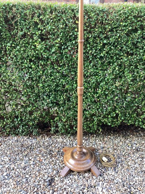 ART DECO WALNUT STANDARD LAMP - ADDITIONAL PHOTO 2