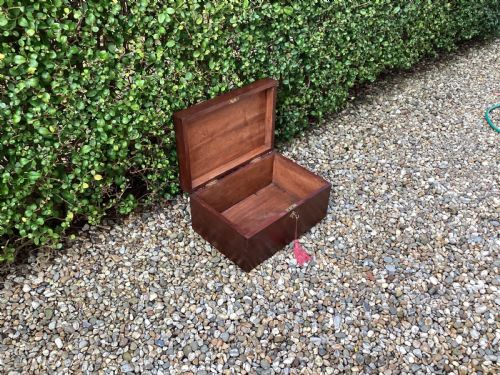 ANTIQUE MAHOGANY DEED BOX - ADDITIONAL PHOTO 4