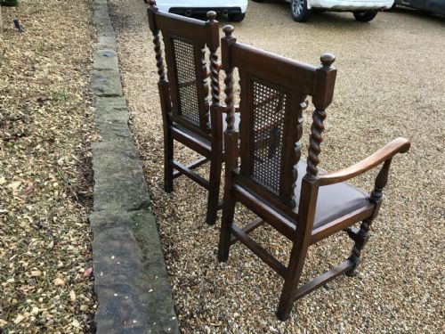 VICTORIAN PAIR OF OAK CARVER CHAIRS - ADDITIONAL PHOTO 2