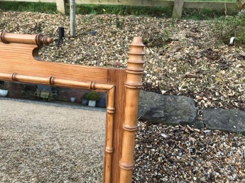 ANTIQUE FRENCH FAUX BAMBOO MIRROR - ADDITIONAL PHOTO 2