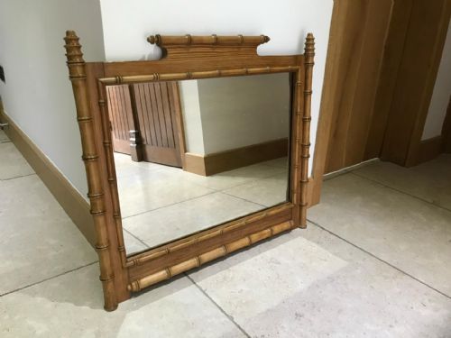 ANTIQUE FRENCH FAUX BAMBOO MIRROR - ADDITIONAL PHOTO 11