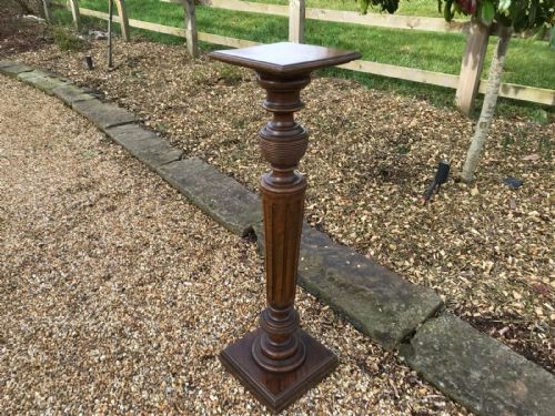 ANTIQUE FRENCH WALNUT TORCHERE PEDESTAL - ADDITIONAL PHOTO 2