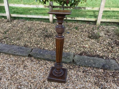 ANTIQUE FRENCH WALNUT TORCHERE PEDESTAL - ADDITIONAL PHOTO 3