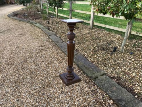 ANTIQUE FRENCH WALNUT TORCHERE PEDESTAL - ADDITIONAL PHOTO 4
