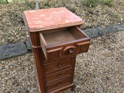 ANTIQUE FRENCH BEDSIDE CABINET - ADDITIONAL PHOTO 1