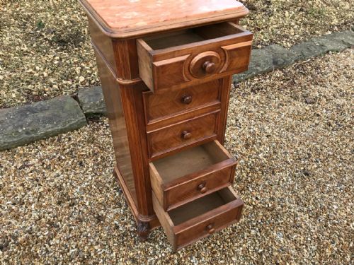 ANTIQUE FRENCH BEDSIDE CABINET - ADDITIONAL PHOTO 2