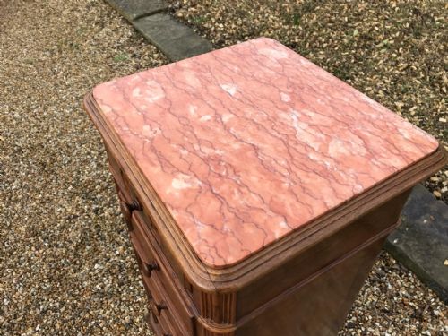 ANTIQUE FRENCH BEDSIDE CABINET - ADDITIONAL PHOTO 5