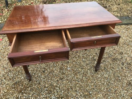 ANTIQUE FRENCH MAHOGANY WRITING TABLE - ADDITIONAL PHOTO 24